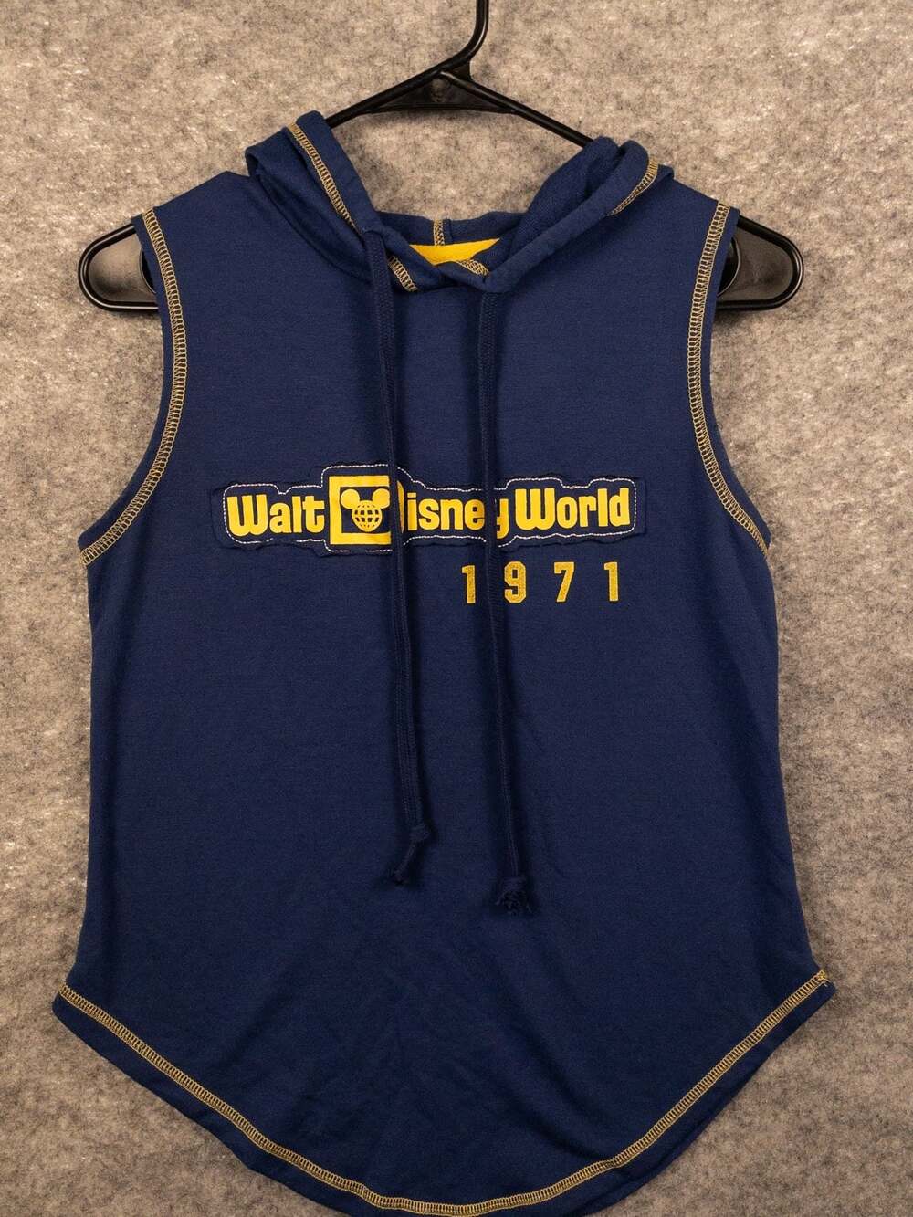 Walt Disney World 1971 Sleeveless Hoodie Tank Top, Size XS
